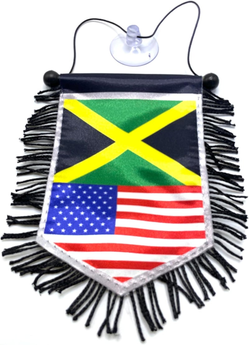 PRK 14 Jamaican American Flag for Car Accessories - Hanging Rearview Mirror Jamaica Flags decoration - Image 5